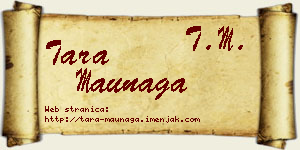 Tara Maunaga vizit kartica